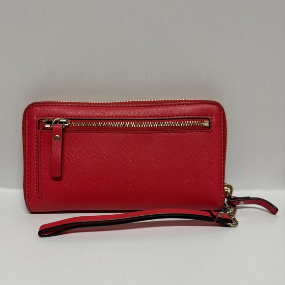 Kate Spade Vibrant Red Zip-Around Wallet - Picture 2 of 7